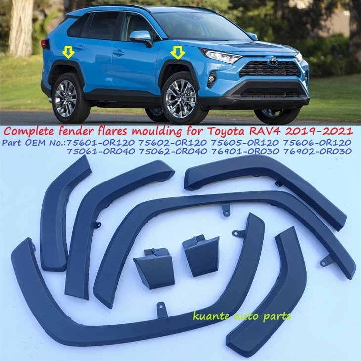 Розширювальна накладка на крило автомобіля для Toyota RAV4 2019-2021 75601-0R120 75602-0R120 75605-0R120 75606-0R120 75061-0R040 75062-0R040 76901-0R{ {7}}R030